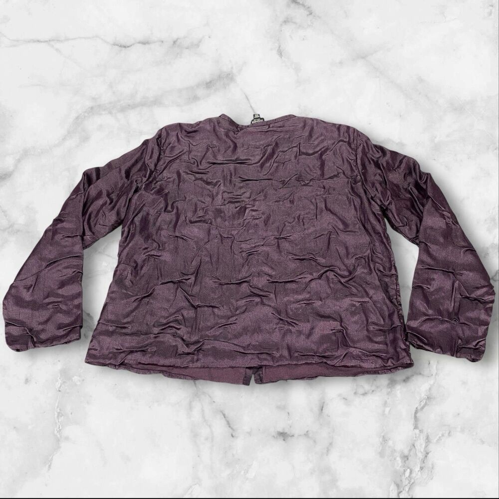 Eileen‎ Fisher Silk Blouse Women's Size Petite Medium Purple